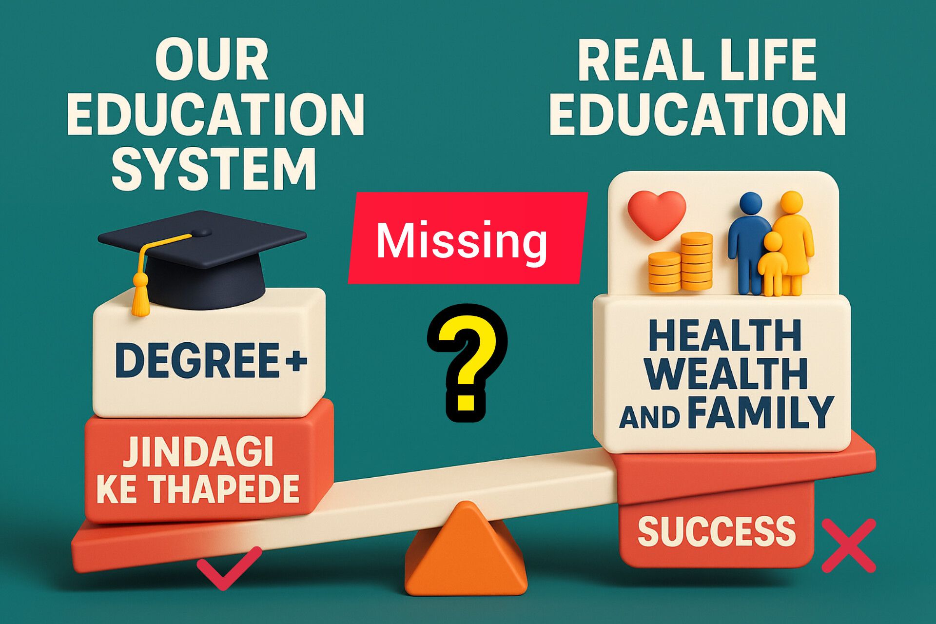Education System vs Real Life Education Thumbnail